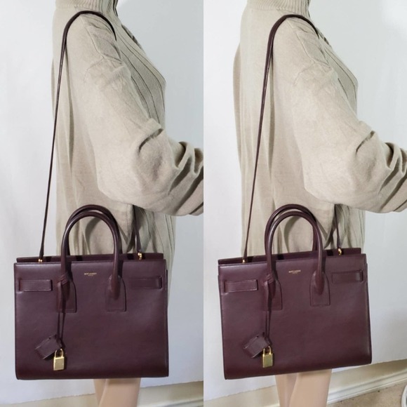 Yves Saint Laurent YSL BO Mini Sac Jour Bag Amarena Deep Purple Luxury Like NEW - Picture 11 of 11